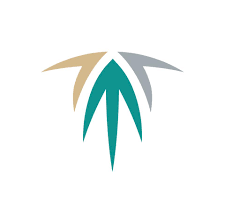 Abstract teal, gold, and gray arrow logo symbolizing growth, innovation, and digital transformation in cybersecurity